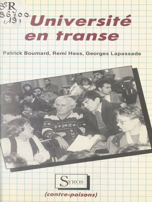 cover image of L'université en transe